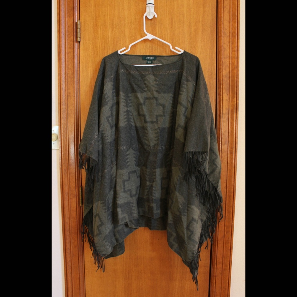 Wool Southwestern Poncho